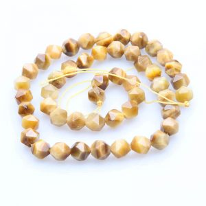 faceted tiger eye beads