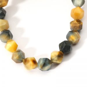 natural faceted tiger eye beads 10mm