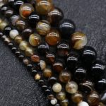 brown banded agate beads