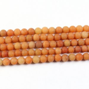 Matte Red Aventurine Beads
