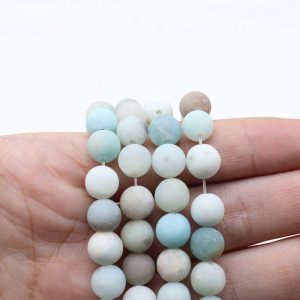 frosted amazonite beads