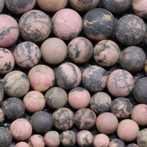 rhodonite beads 10mm