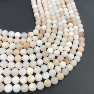 matte peach aventurine beads