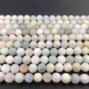 matte morganite beads