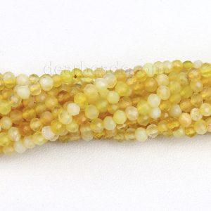 Faceted Yellow Opal Beads