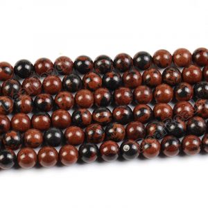 mahogany obsidian beads