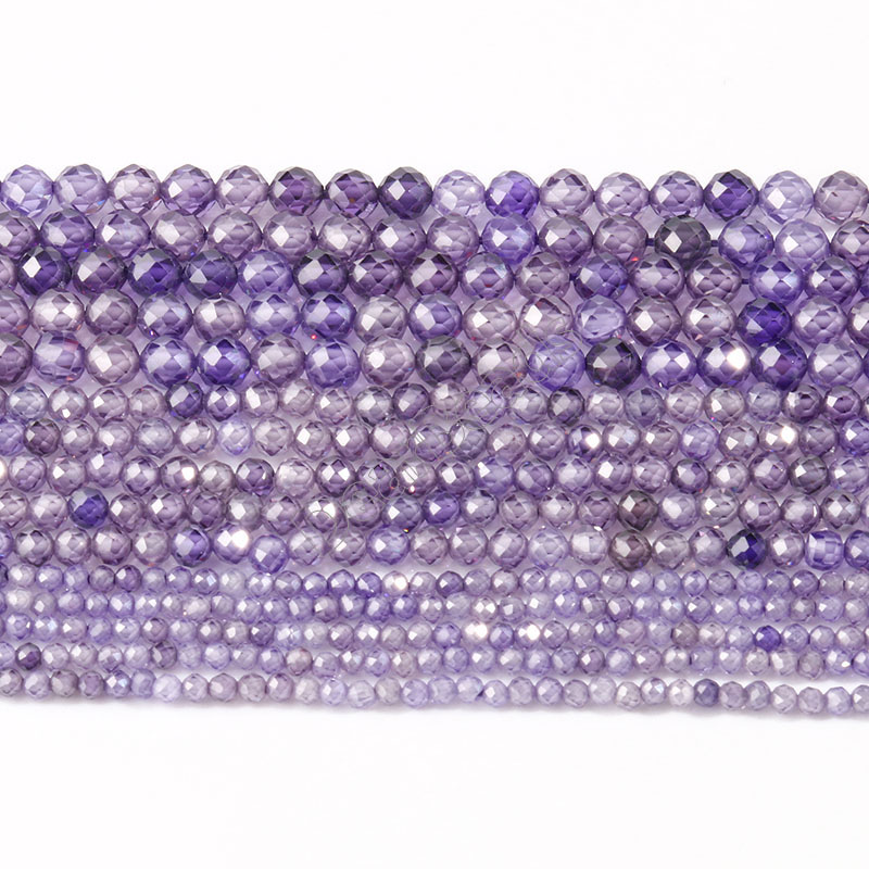 Purple Zircon Beads