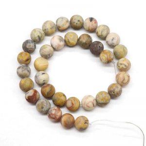 Matte Crazy Lace Agate Beads 12mm