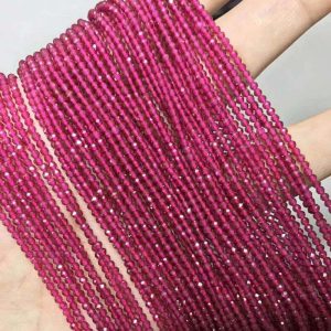 Red spinel beads