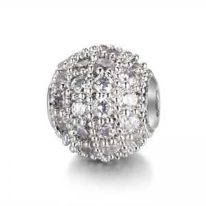 Cubic Zirconia Brass Beads