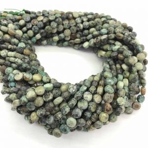 faceted african turquoise beads