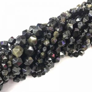 golden black obsidian