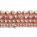 Rose Gold Lava Beads