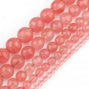 Faceted Cherry Quartz Beads