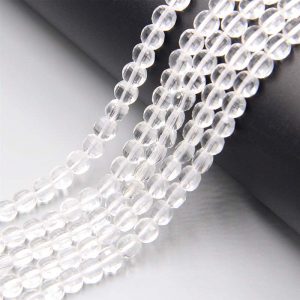 Clear Quartz Coin Beads -2