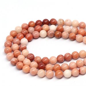 deep orange aventurine beads