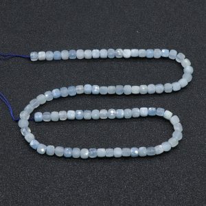 cube faceted aquamarine
