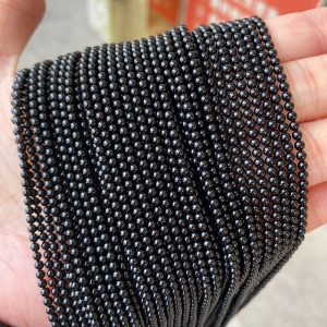 3mm Black Onyx Beads
