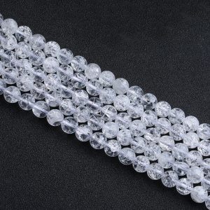 Clear Quartz Crackle Beads