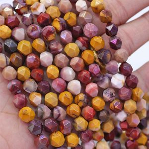 Faceted Mookaite Beads 8mm
