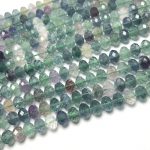 Rondelle Fluorite Faceted Beads