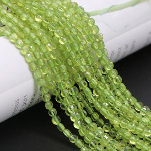 Coin Peridot Beads
