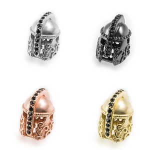 Micro Pave Accessories Zircon Helmet Space Beads