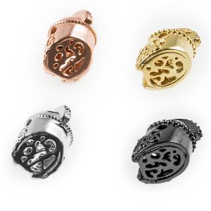 Micro Pave Accessories Zircon Helmet Space Beads