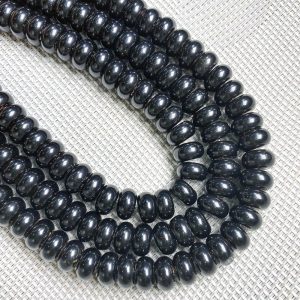 Black Rondelle Beads