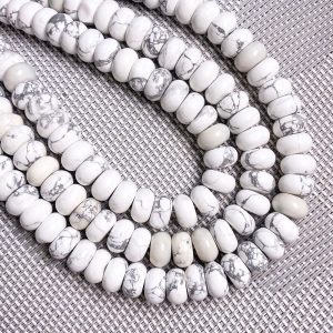 Howlite Rondelle Beads