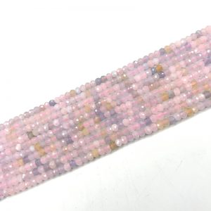 Rondelle Morganite Beads