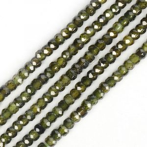 Faceted Gray Zircon Beads