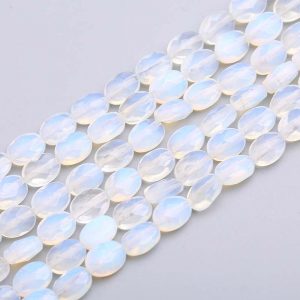 Faceted Opalite Oval Beads