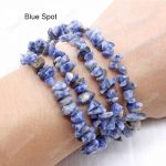 Blue Spot Chip Beads