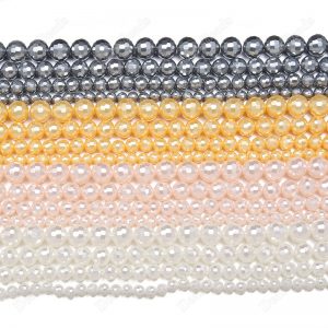 Faceted Shell Pearl Beads