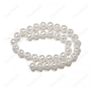 Faceted Shell Pearl Beads