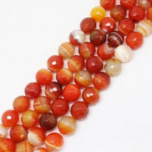 Faceted Orange Banded Agate
