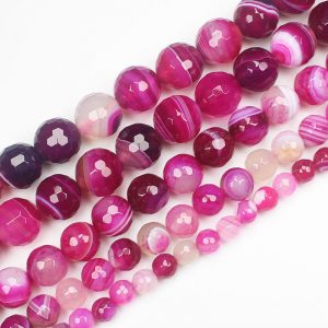 Faceted Pink Banded Agate