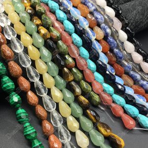 Faceted Teardrop Beads