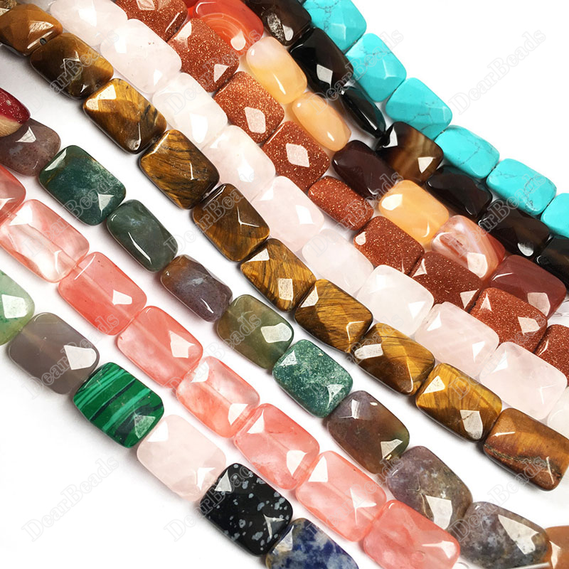 Faceted Rectangle Beads