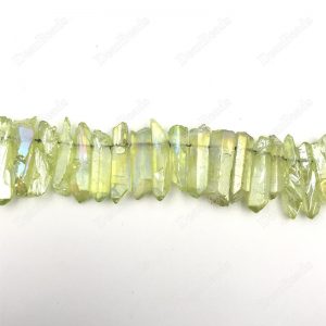 Green Quartz Point Beads