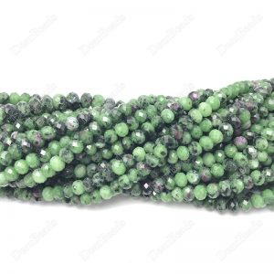 Rondelle Faceted Ruby Zoisite