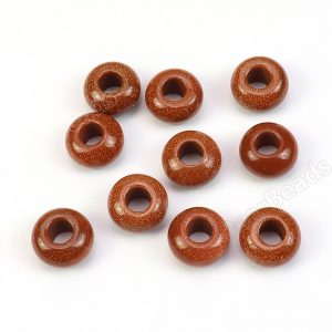 Large Hole Goldstone Beads
