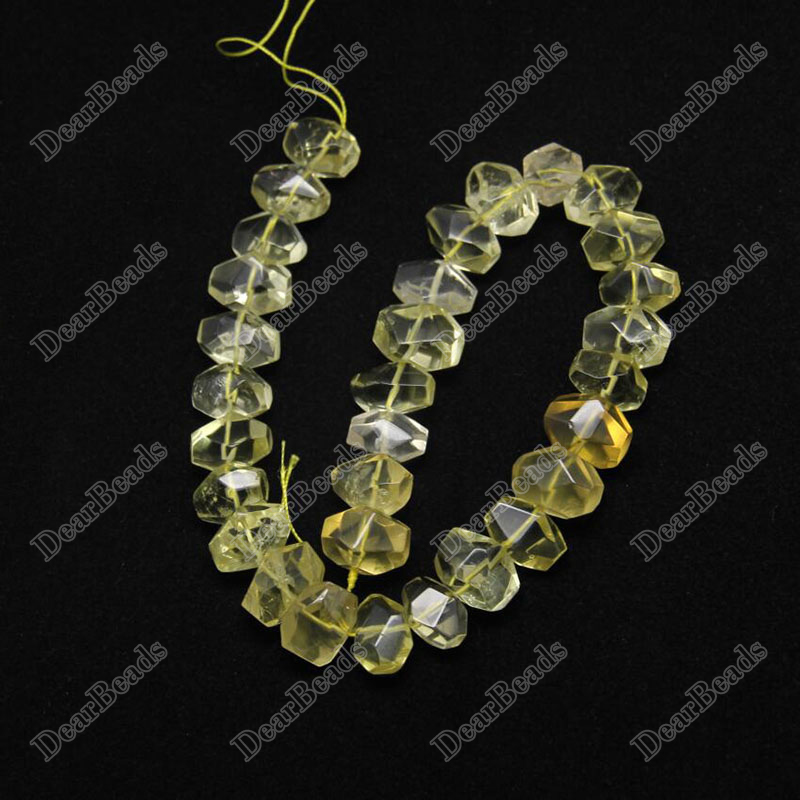 Lemon Quartz Faceted Nugget