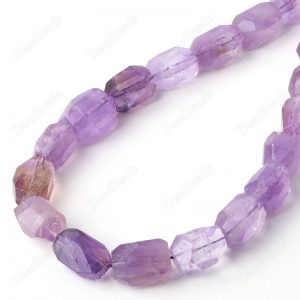 Faceted Amethyst Nugget Beads