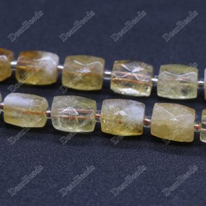 Rectangle Faceted Citrine Beads