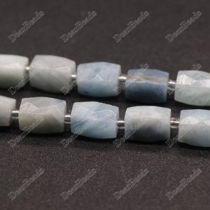 Rectangle Faceted Aquamarine Beads