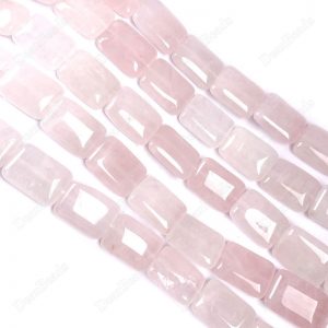 Rose Quartz Rectangle Beads