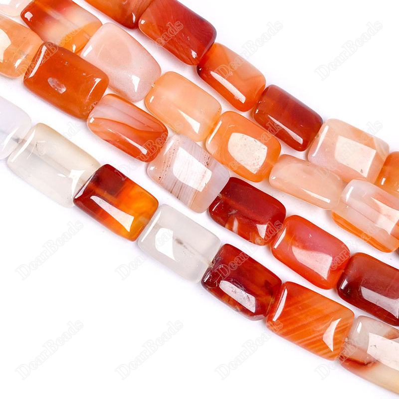 Carnelian Rectangle Beads