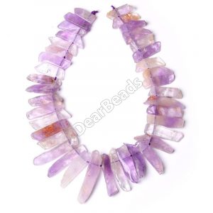Light Amethyst Slice Beads